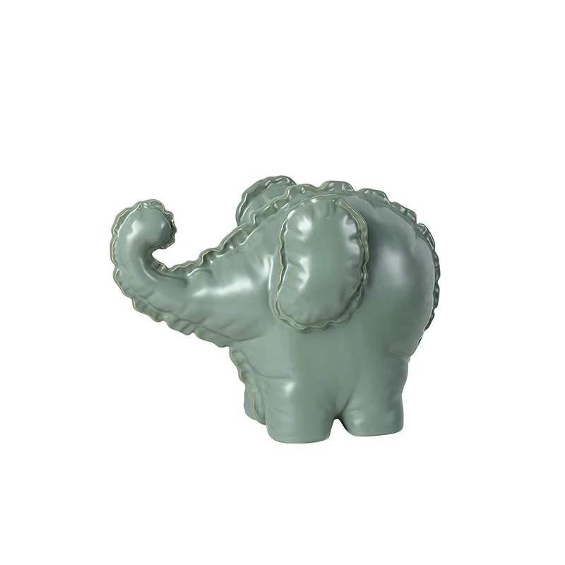 Nordic modern abstract and interesting elephant ceramic ornaments
