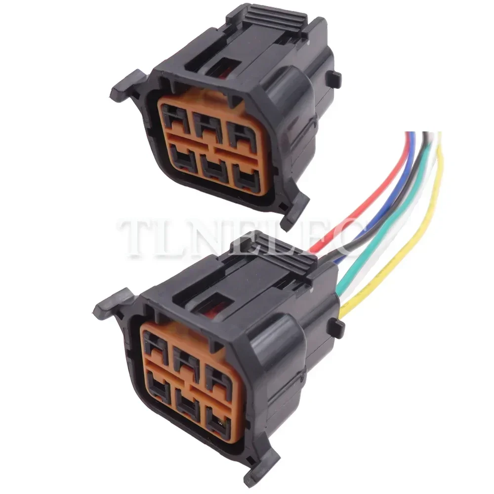 6 Pin Way Automobile Headlight Sealed Connector with Wires Car Wire Harness Sockets For Hyundai KIA HP066-06021