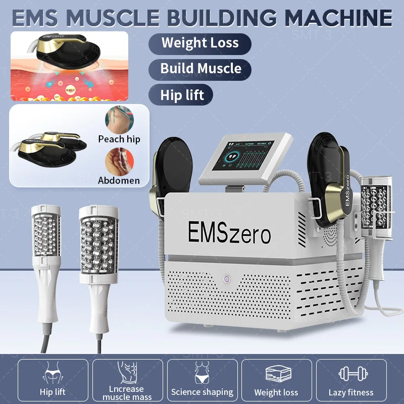 

2023New Emszero EMS RF Nova 6500W Hi-emt Machine With Stimulation Radio Frequency Handles Option Roller Massager