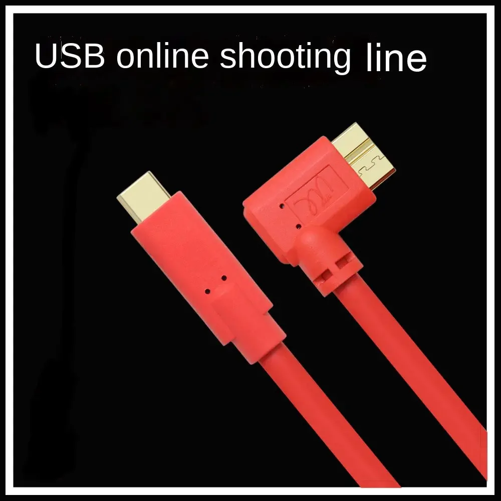 Kątowy kabel USB 3.0 Type-C Micro-B do aparatu Canon 5d4 5DS 5DSR Nikon D800 D800e D810 D850 SLR do komputera