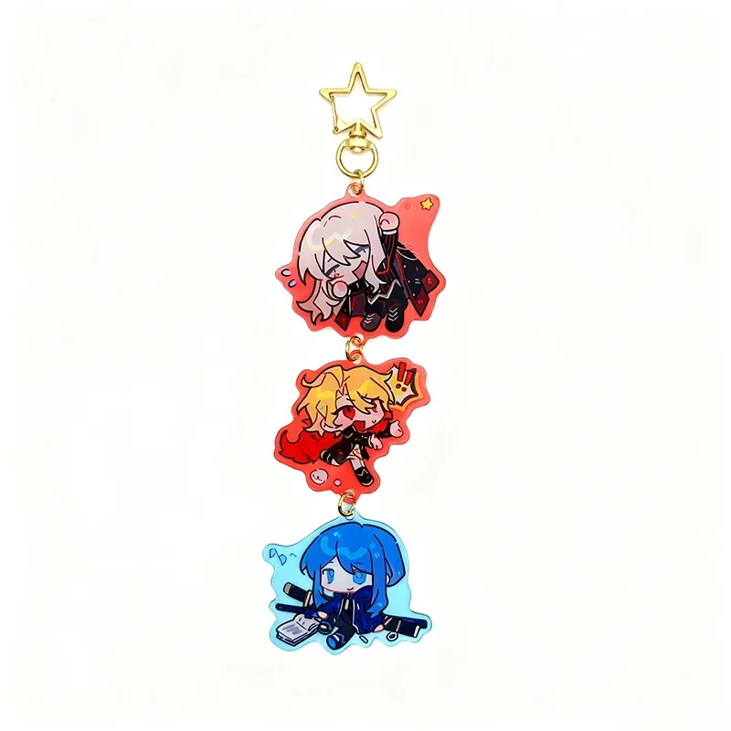 Game Limbus Company Sancho Don Quixote Bari Cosplay Keychain Unisex Acrylic Pendant Keyring Key Chain Accessories Prop Gift
