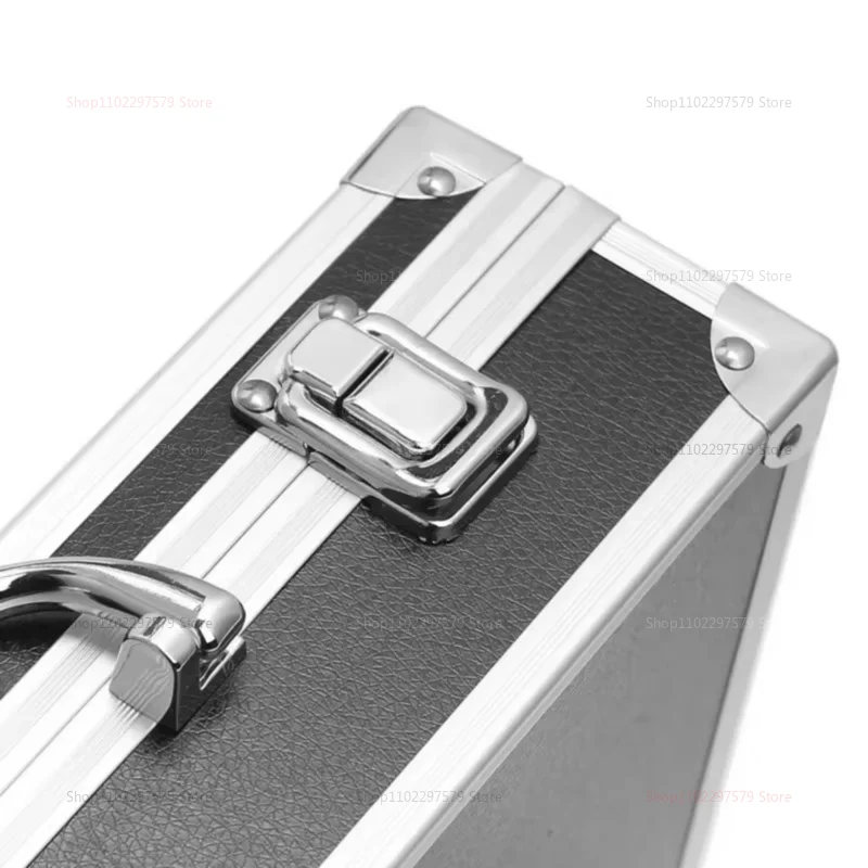 صندوق أدوات ألومنيوم محمول مع بطانة إسفنجية مقاومة للصدمات حقيبة للتخزين المحمولة 30x17x8 سنتيمتر لأدوات ورشة عمل المرآب المنزلي #6