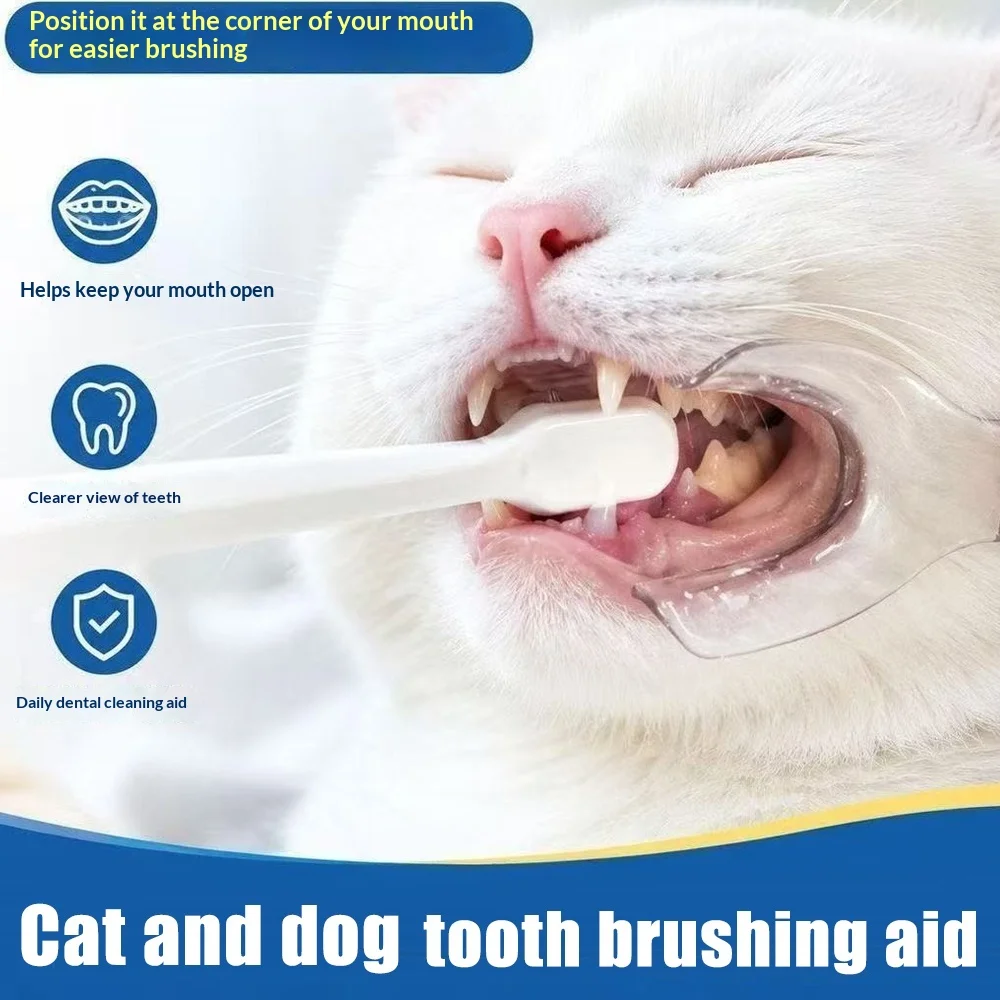 Cat Dog Pet Toothbrush Helper Oral Care Aid Mouth Opener Teeth Cleaning Mouth Prop Eco Friendly Durable Supplies