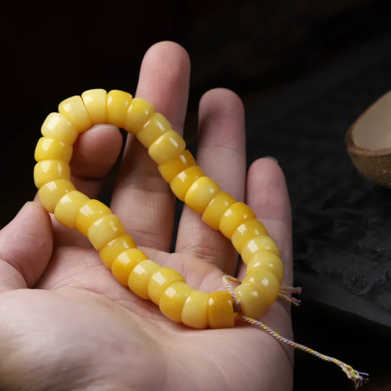 New Bone Large Intestine Handheld Semi-Finished Single Ring Bracelet Crafts Men and Women Same Style Jadified