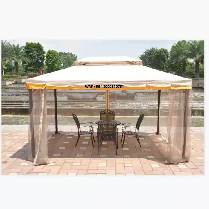 

Aluminum Alloy Outdoor Gazebo Tent Event Tent Roman Awning With Curtains and Cloth