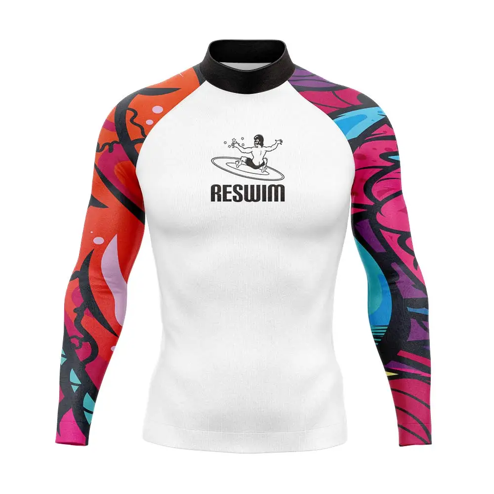 

Футболка для плавания Rashguard, купальный костюм с длинными рукавами, топ UPF 50, лайкра, для серфинга и дайвинга