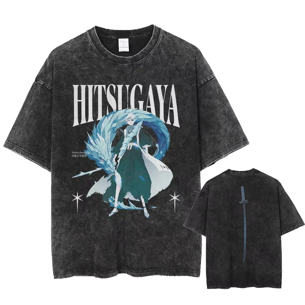 BLEACH Urahara Kisuke T-Shirt für Männer und Frauen, Baumwolle, Grafikdruck, Kurzarm, Rundhals, gewaschenes Streetwear-Tee, Y2K 2026, Bestseller – Detail 4