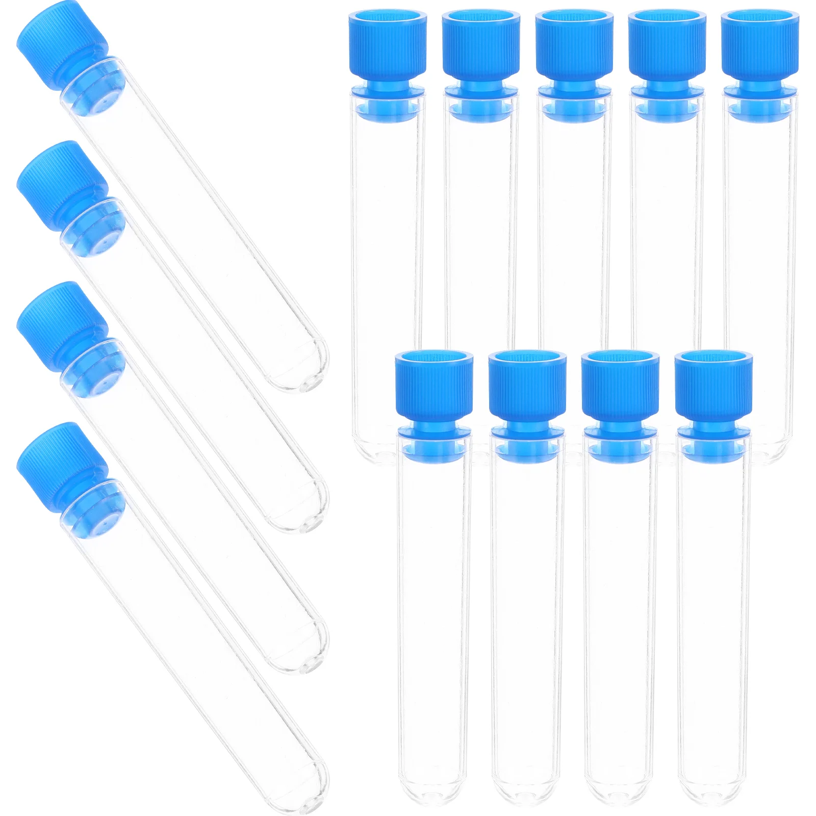 50 Pcs Small Vials Test Tubes for Laboratory Transparent Sampling Free with Cork Centrifuge Cap