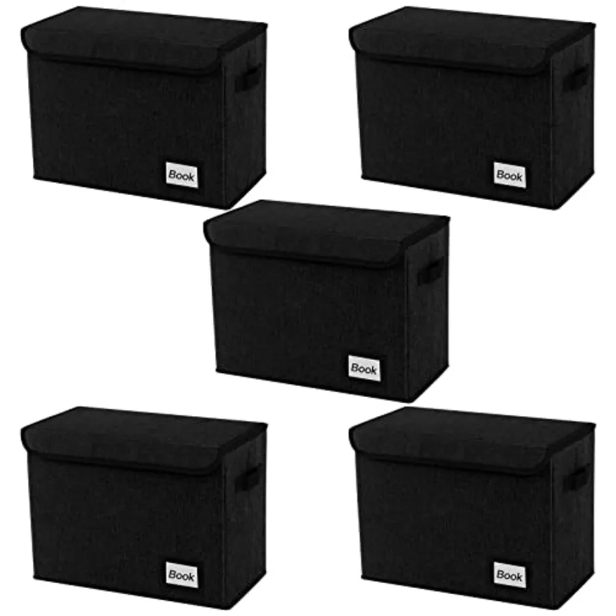 

5 Pack Comic Book Storage Boxes 15.8" X 7.8" X 11.8" Collapsible Comic Short Box Holds 160-180 Collection Comic Book Container