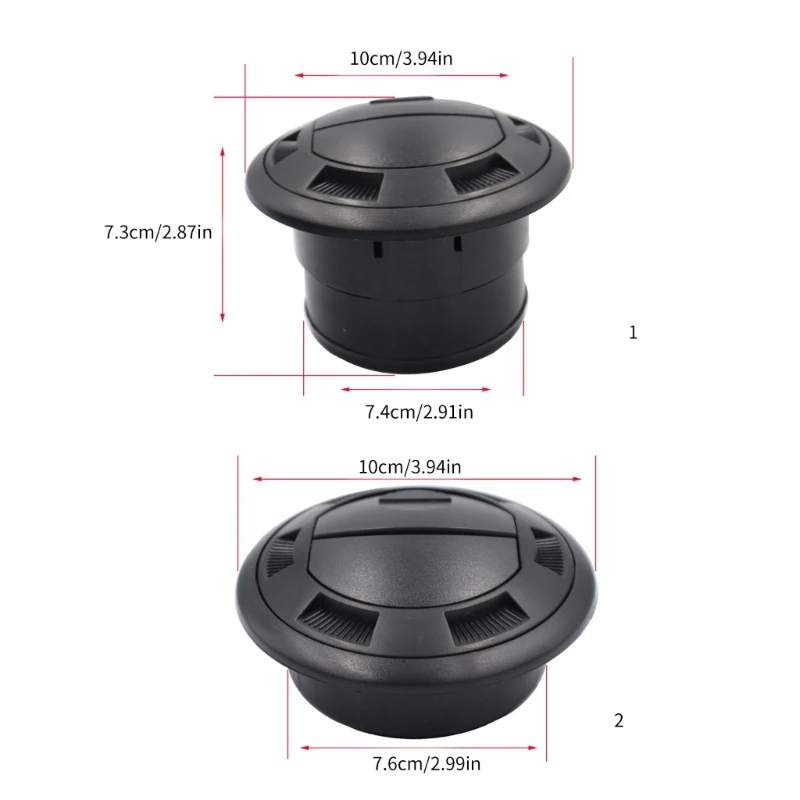 High Efficiency Circular Air Conditioning Vent Adjustable Louver for Recreational Vehicles Ensures Even Air Distribution