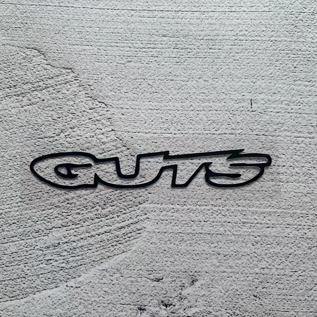 1 Stück „GUTS“-Textaufkleber, wasserfeste Vinyl-Aufkleber für Fahrzeuge
