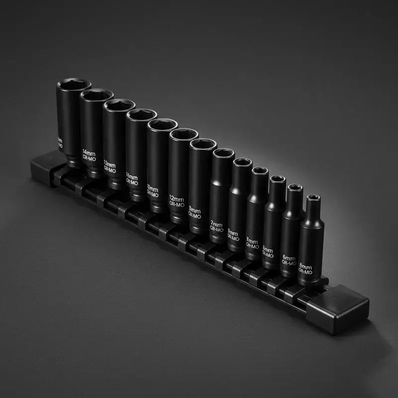 

Free Shipping-14-Piece 6-Point 1/4" Drive Nut Driver Set For Car Maintenance Mechanical Repair Household Improvement, Deep Socke