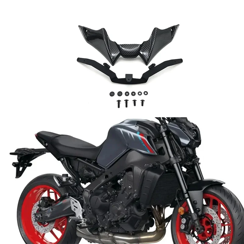 Motorcycle Front Fairing Aerodynamic Winglet Lower Cover Carbon Fiber Fixed Wind Wing for Yamaha Mt-09 V3 2021 2022+