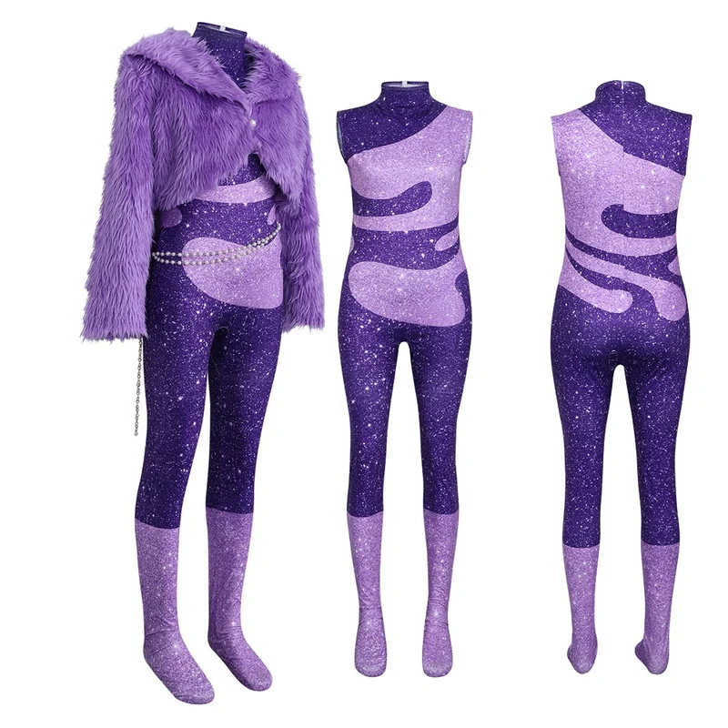 

New Arrival Anime Gazelle Cosplay Antelope Costume Singer Cos Purple Jumpsuit Coat Stage Performance Disguise Outfits for Women