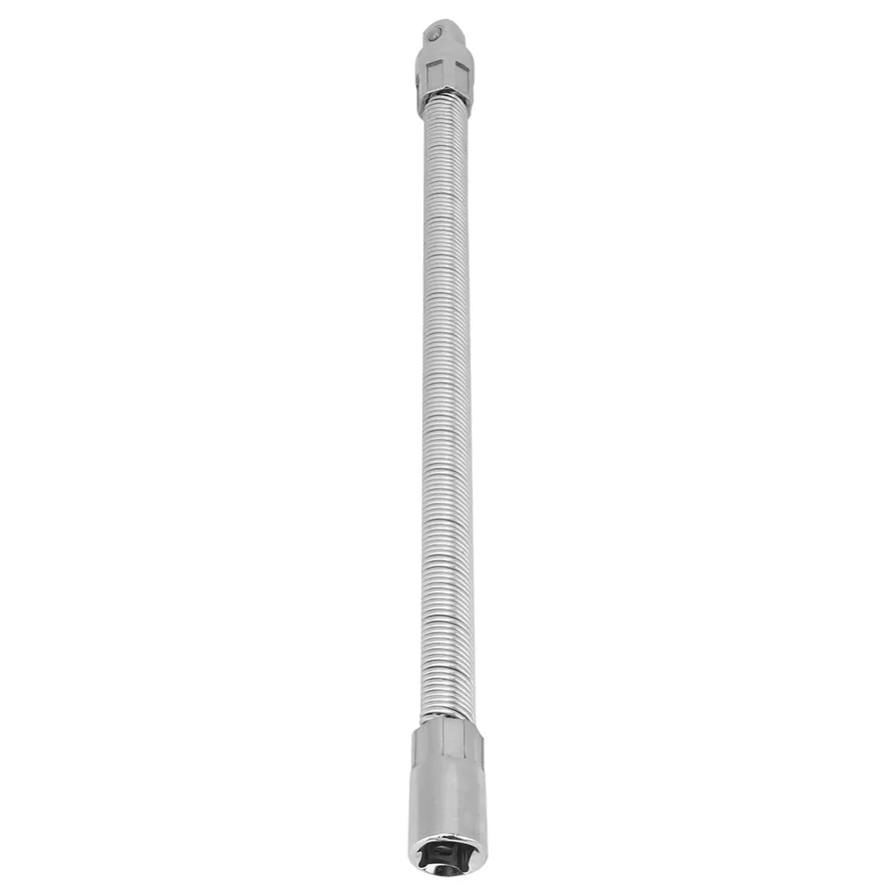 1/2 Inch Drive Flexible Extension Bar 350mm Length Flexible Spring Steel Shaft Bit Holder Connecting Link Anti-Rust