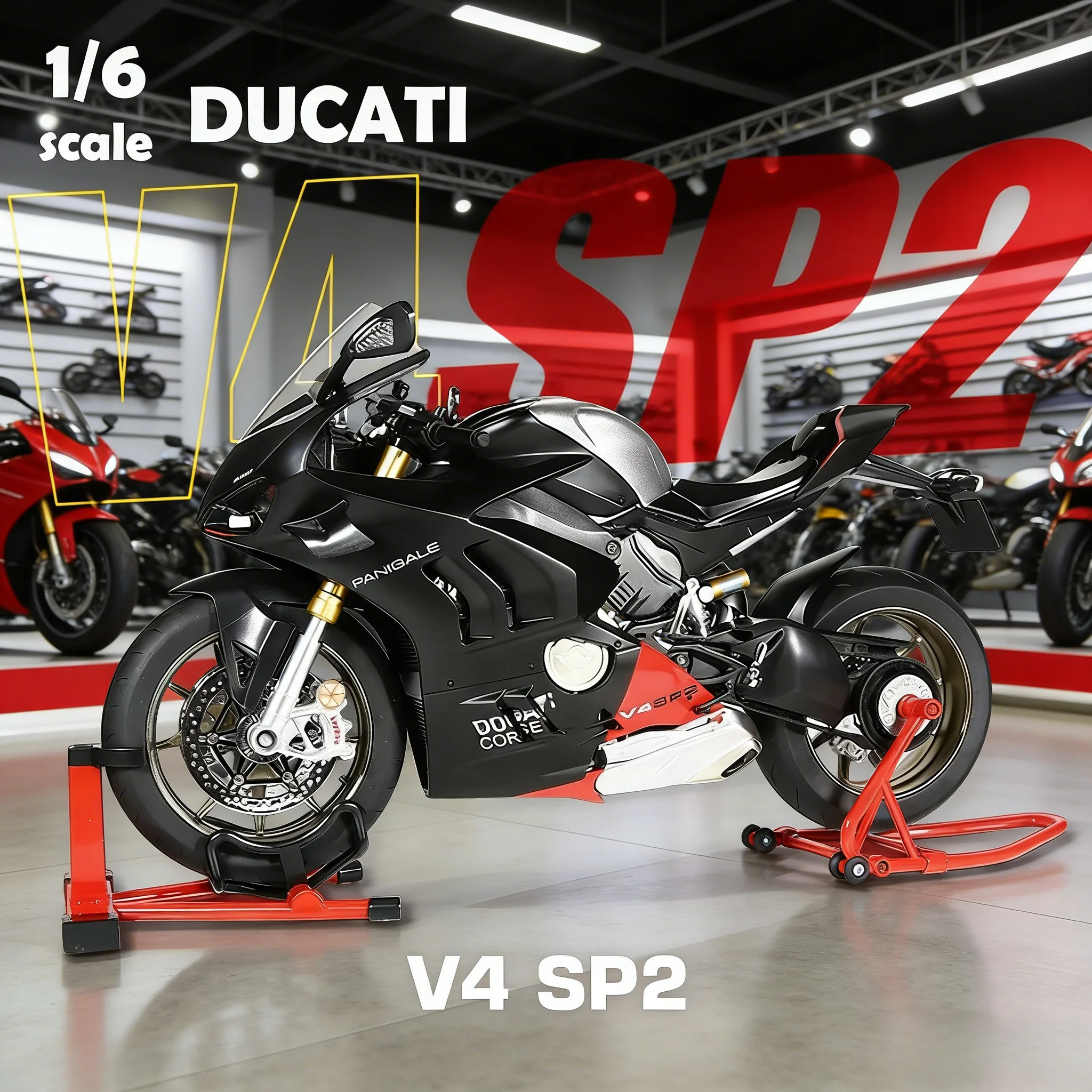 Spray 1:6 for Ducati V4S V4SP2 Racing Motorcycle Model Diecast Alloy Motorbike Toy Boyfriend Gift Collection Miniature Voiture