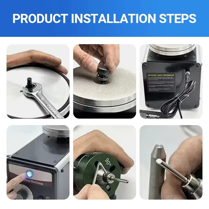 GM01 New Design 150W Automatic Voltage Matching Jewelry Grinding Machine 3 Diamond Wheels Grit 240/600/1200 Tools