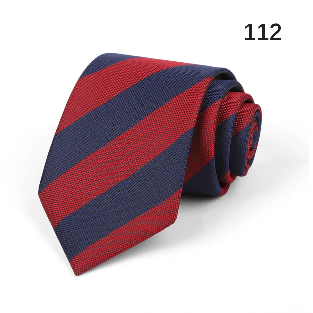 New Men's Tie Business Professional Leisure Fashion Trend Versatile Polyester Stripe 8cm Hand Tie