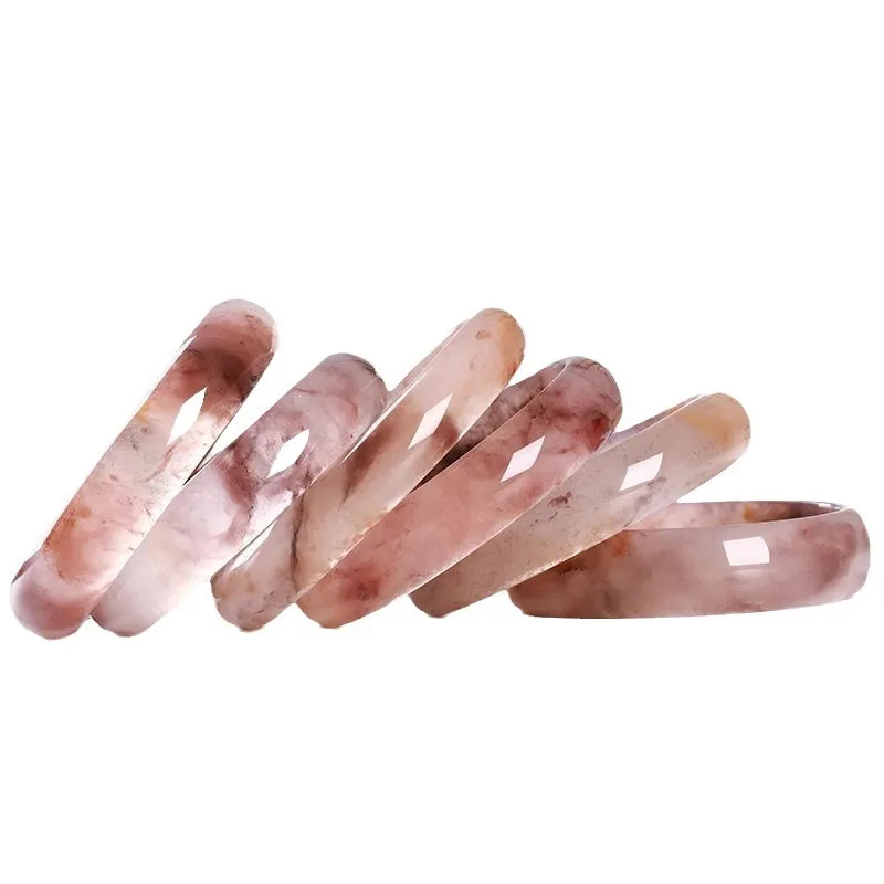 Natural Tianshan Cuibing Violet Bracelet, Golden Silk Jade Flat Strip, Shetai Cuiyu Bracelet Noble temperament fashionable