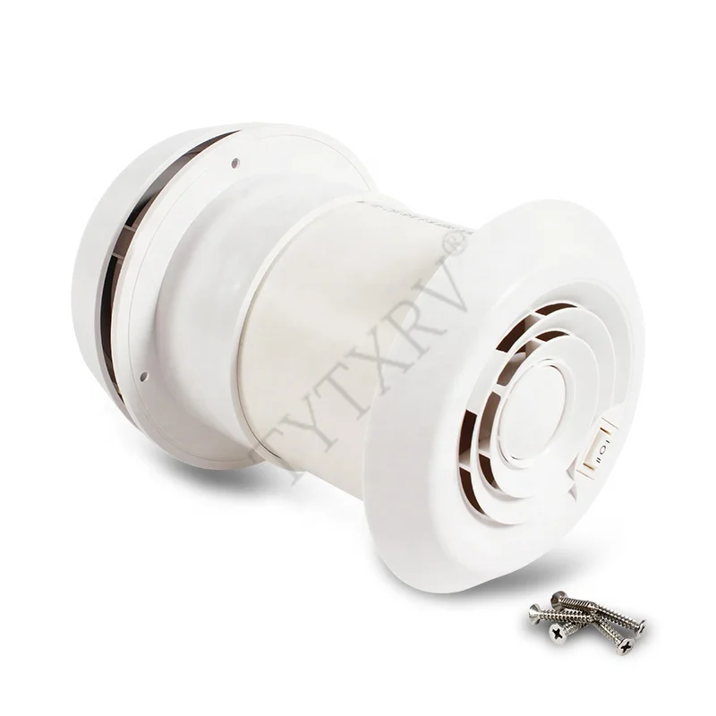 TYTXRV RV Accessories DC12V White Bidirectional Ventilation Fan Mushroom Head Roof Ceiling Vent Silent Caravan Exhaust Fan view 2