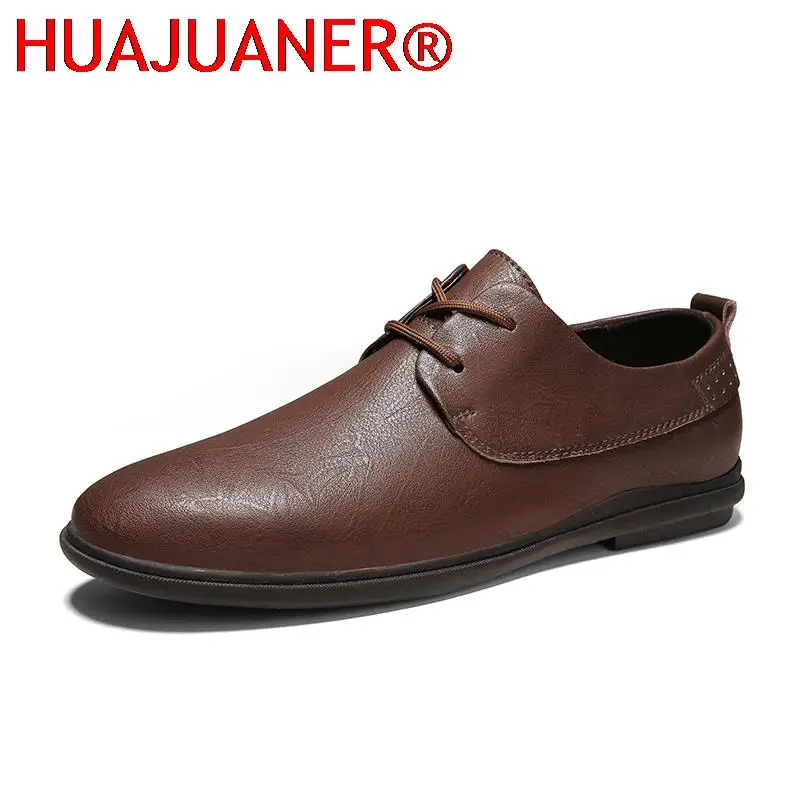 

New Mens Dress Shoes Fashion Man Formal Leather Casual Shoes Men Business Oxfords Male Flats Comfortable Lace-up Oxford Footwear