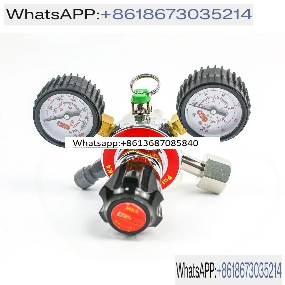 

Craft Beer CO2 Pressure Reducing Valve Cylinder Pressure Gauge Double Meter Pressure Relief Valve KL07429