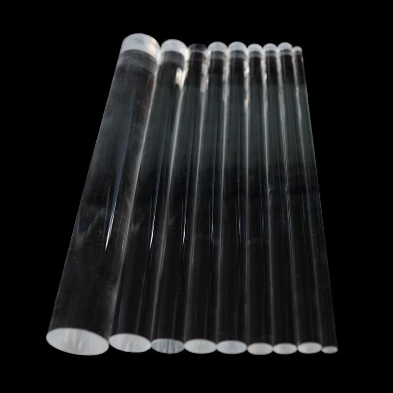 2mm to 10mm High Purity Silica Quartz Rod Solid Glass Bar for Smelting, Casting, Scientific Research DIY Accessories