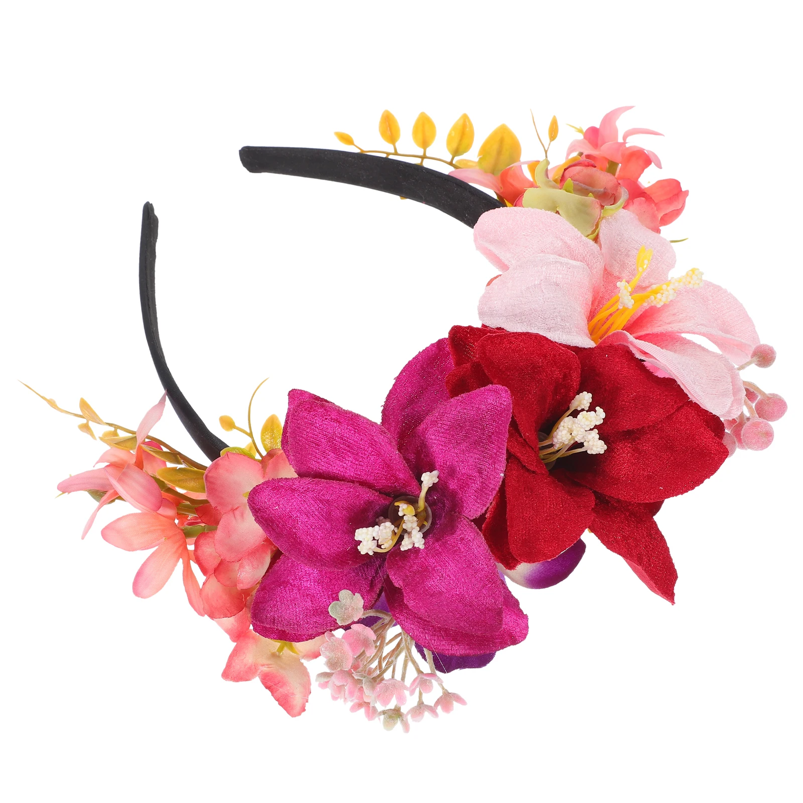

1pcs Artificial Flower Headband Fashion Travel Pink Fabric Women Hairbands Lightweight Comfortable Wedding Anniversary Valentine