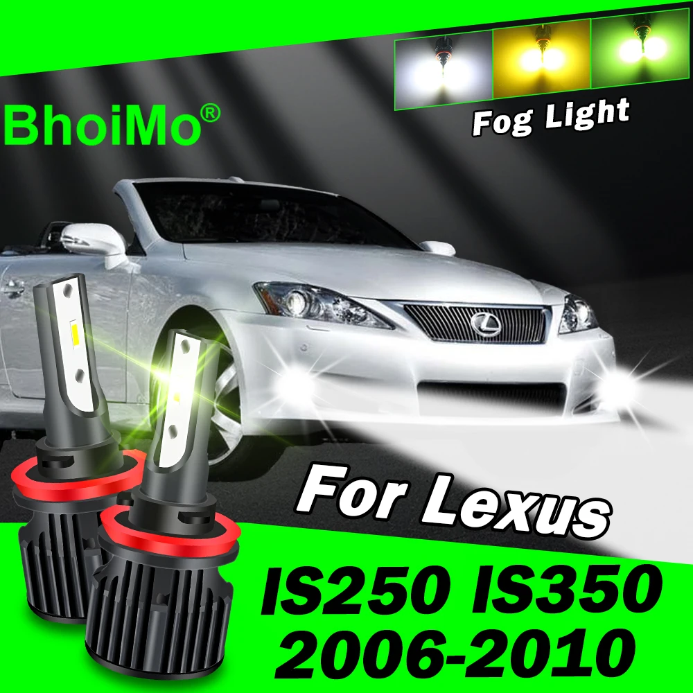 

BhoiMo для Lexus IS250 IS350 передняя противотуманная фара 2006, 2007, 2008, 2009, 2010, светодиодные лампы