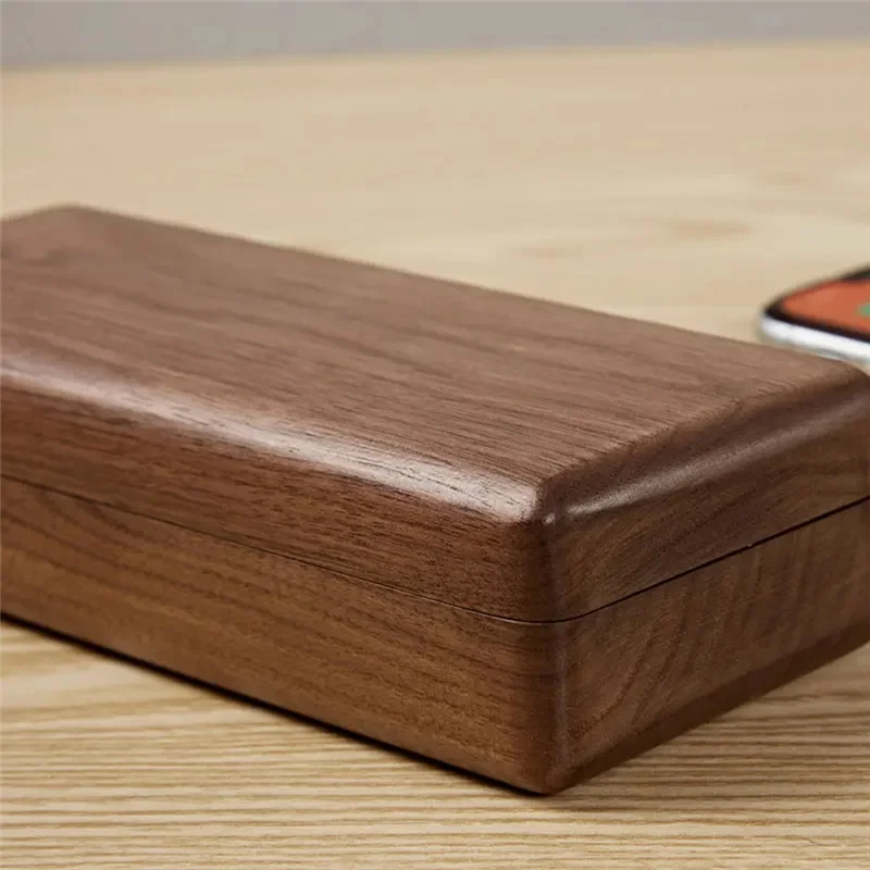 ABCA-Massivholz Brillenetui Retro Walnuss Brillenbox Tragbare Männer und Frauen Myopie Business Brillen Aufbewahrungsbox