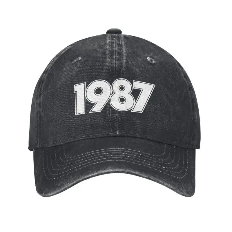 Gorra de béisbol personalizada de algodón nacido en 1987, regalo de cumpleaños, gorra ajustable para papá para hombres y mujeres al aire libre, primavera