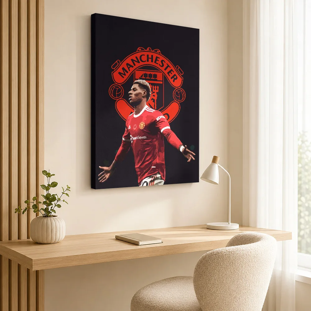 Soccer Pitch Aerial View Canvas Painting Poster Modern Style Wall Decor With Personalized Photo For Home Office Ideal Fan Gift