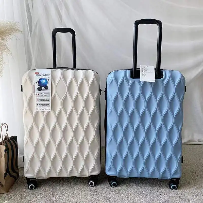 Valise à roulettes avec mot de passe pour femme, bagage léger, cabine à roulettes, sac à bagages à la mode, 20 po