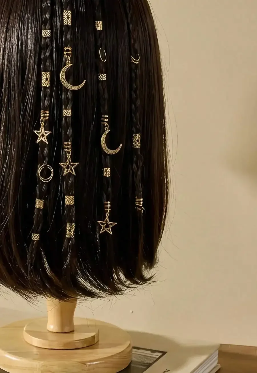 

Cirelle 45pcs Women Braids Accessories Set, Moon Star Hair Clips, Fashionable & Unique Hair Decorations, Hair Accessories