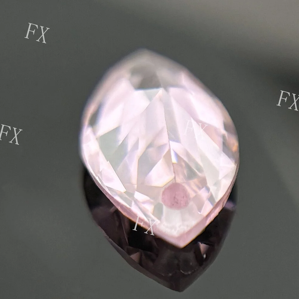 Cubic Zirconia Stone Single Hole Heart Shape Pink Brilliant Cut Loose CZ Stones Synthetic Gems Beads 4x8~8x16mm AAAAA