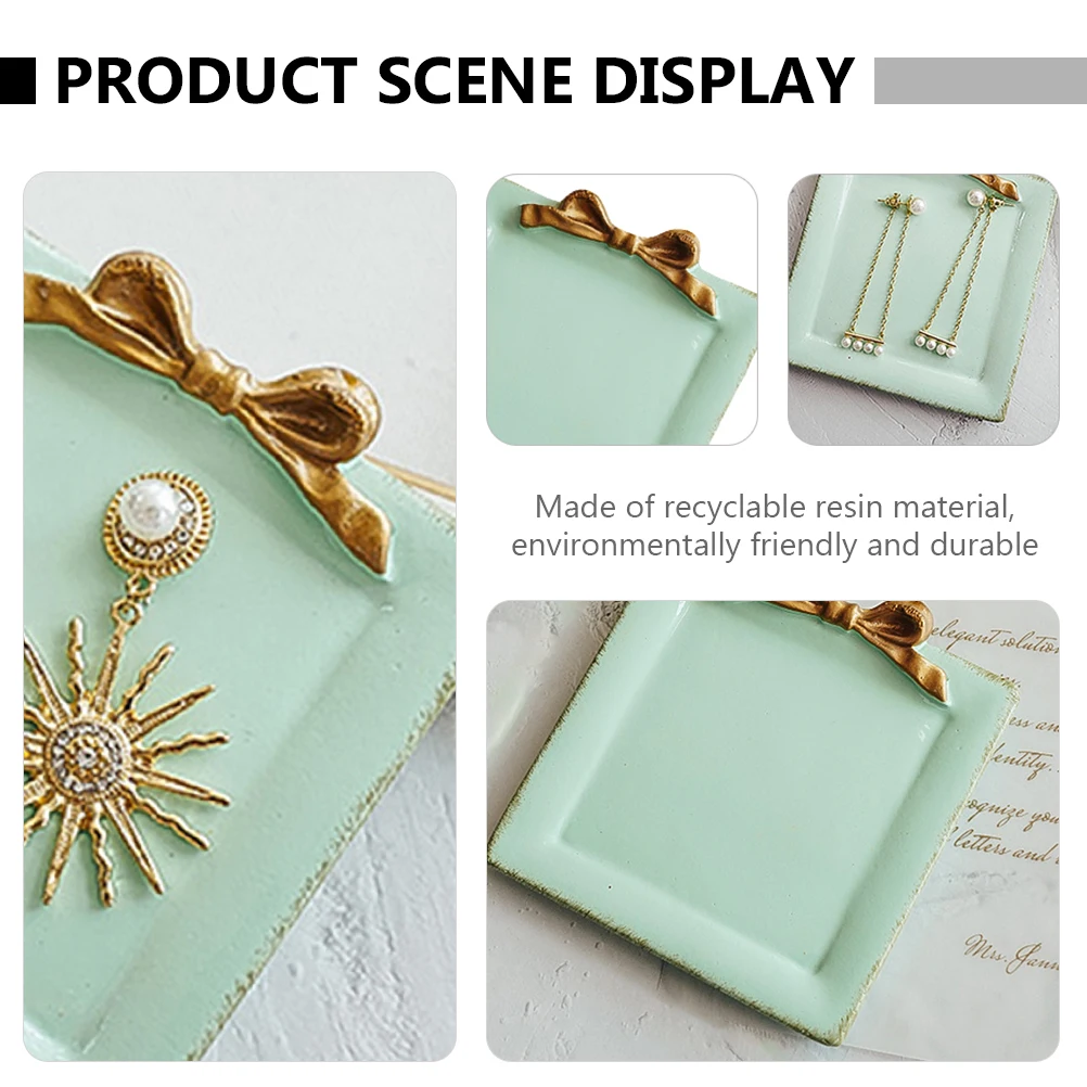 

Photography Ornaments Prop Jewelry Tray for Photos Desk Storage Trays Desktop Decoration Resin Organizer Retro Props