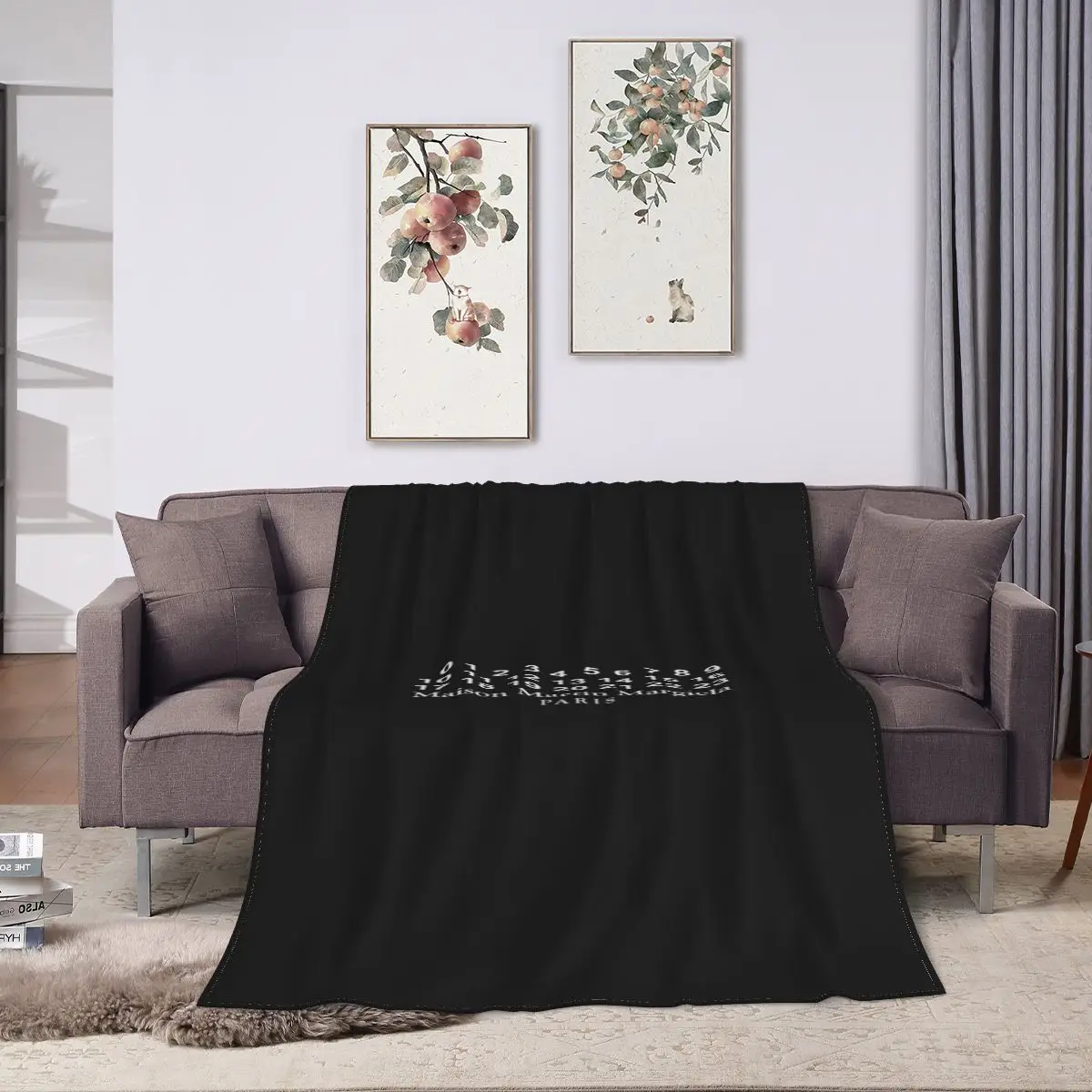 French Margiela Luxury Fashion House An Ultra-Soft Micro Fleece Blanket