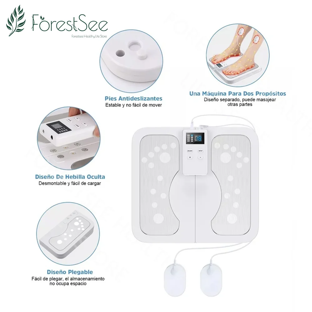 

Ems Electric Foot Massager Circulation Foot Stimulator Improves Circulation Feet Legs Circulation Machine Sole Massager