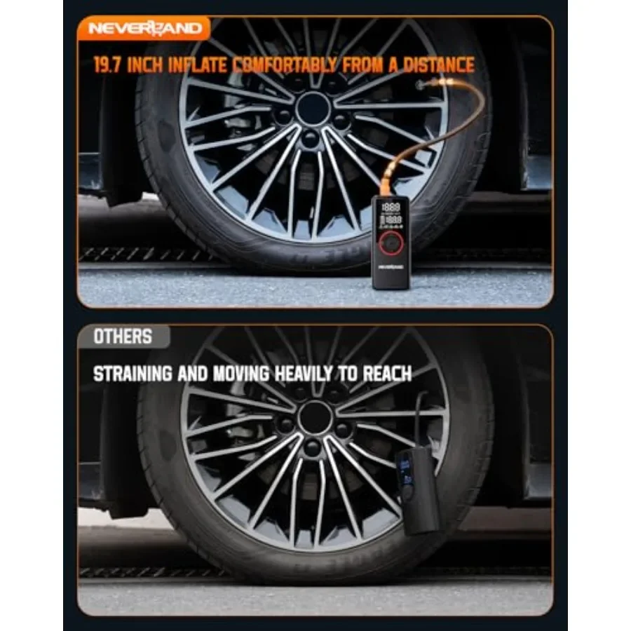 Inflador de neumáticos SUV portátil, compresor de aire de alta potencia de 30000mAh, 180PSI, 150W con indicador Digital, inf de neumáticos de doble iluminación