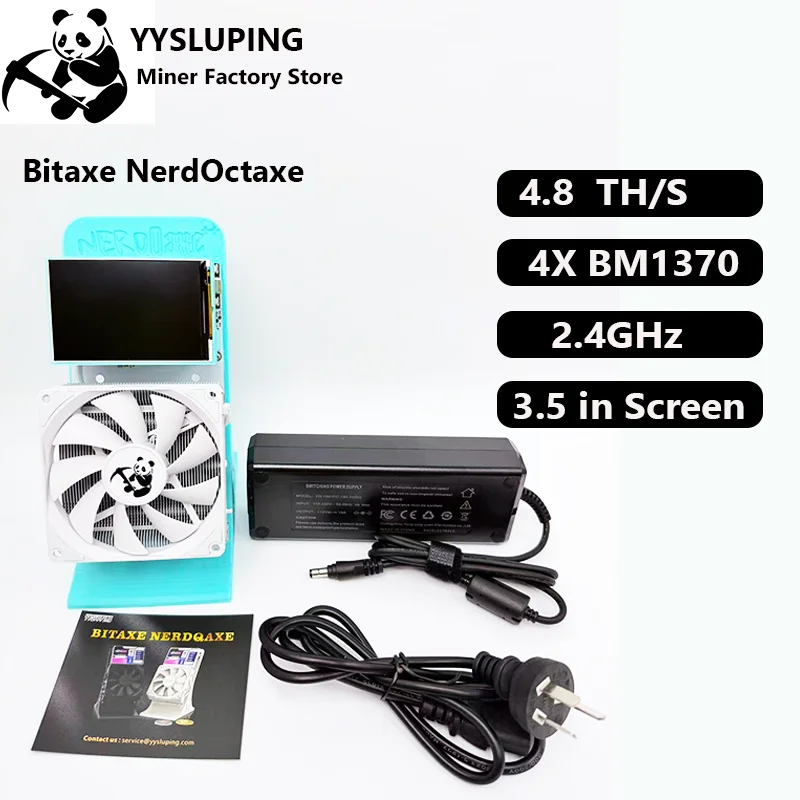 

Биткойн-майнер Bitaxe NerdQaxe++ 4,8TH/s, высокий хешрейт 4,8TH/s, низкое энергопотребление, сверхстойкая установка для майнинга BTC, криптомайнер
