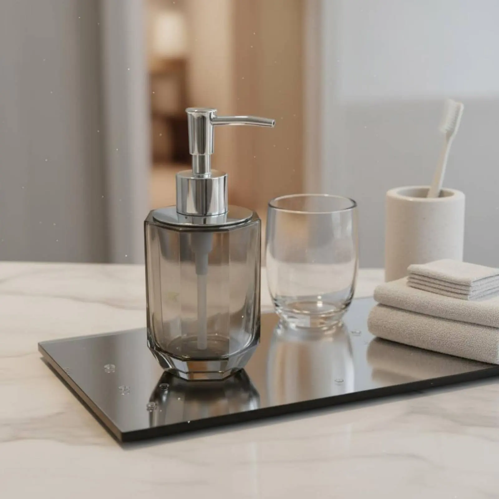 

Crystal Design Soap Dispenser Luxury Design Soap Dispenser Refillable Lotion Bottle for Hotel, Kitchen