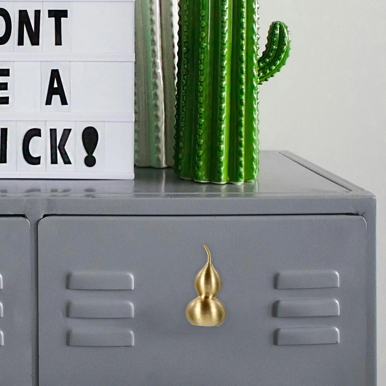 

Brass Gourd Shaped Drawer Pull Single Hole Handle For Cabinets Shoe Cabinet Furniture Knob Vintage Metal Hardware Pull