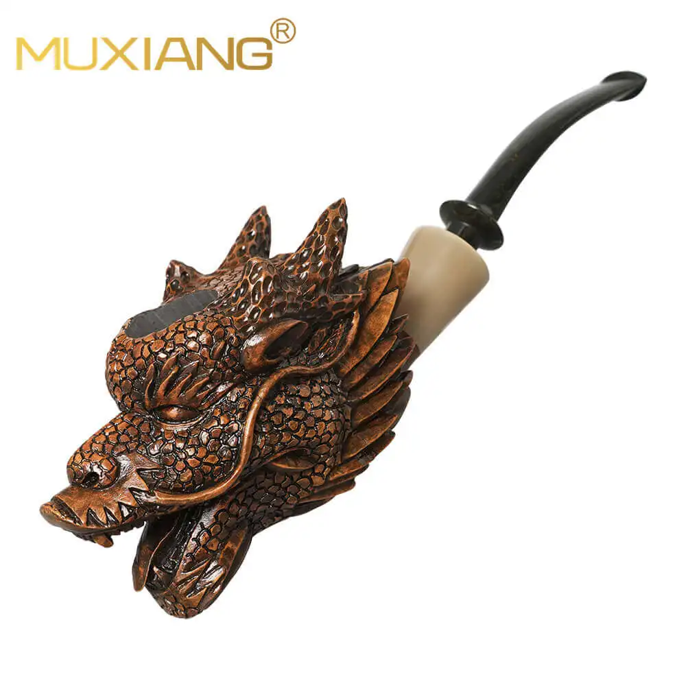 

MUXIANG Briar wood pipe Pre-order items Chinese Dragon Head Pipe