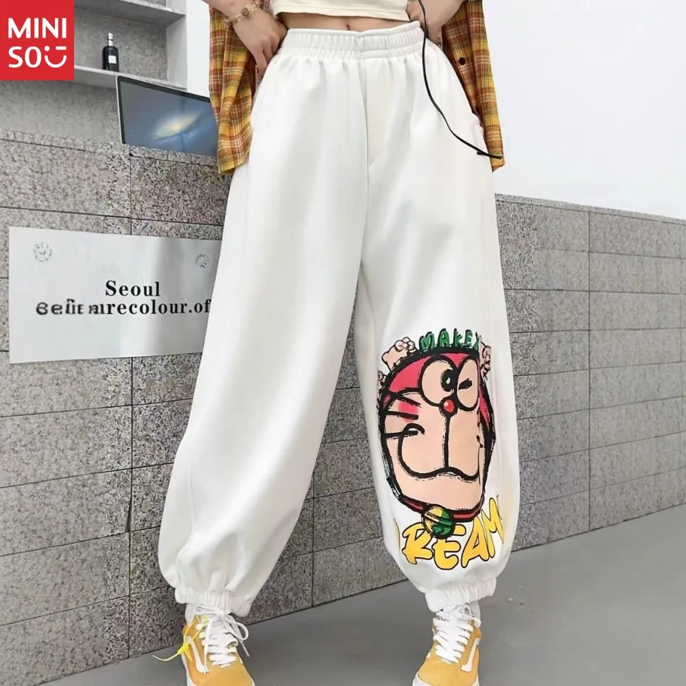 

Miniso Street Sweatpants Women's Loose and Thin Autumn Outer Wear Popular Fashion Casual Sweatpants Large Size Bloomers