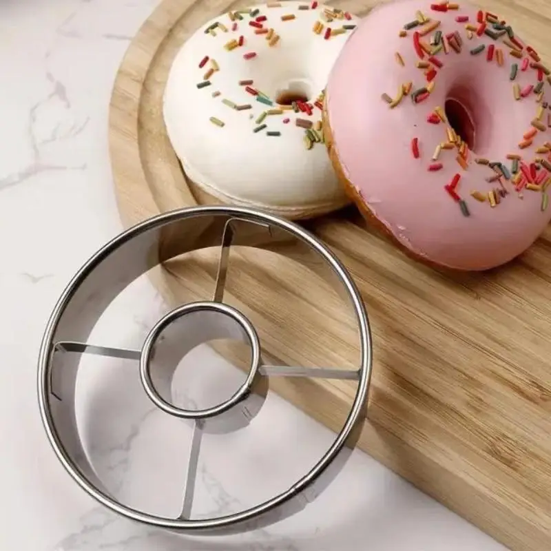 DIY Stainless Steel Donut Mold Cake Decorating Baking Tools Desserts Bread Cutter Maker Kitchen Home Baking Supplies