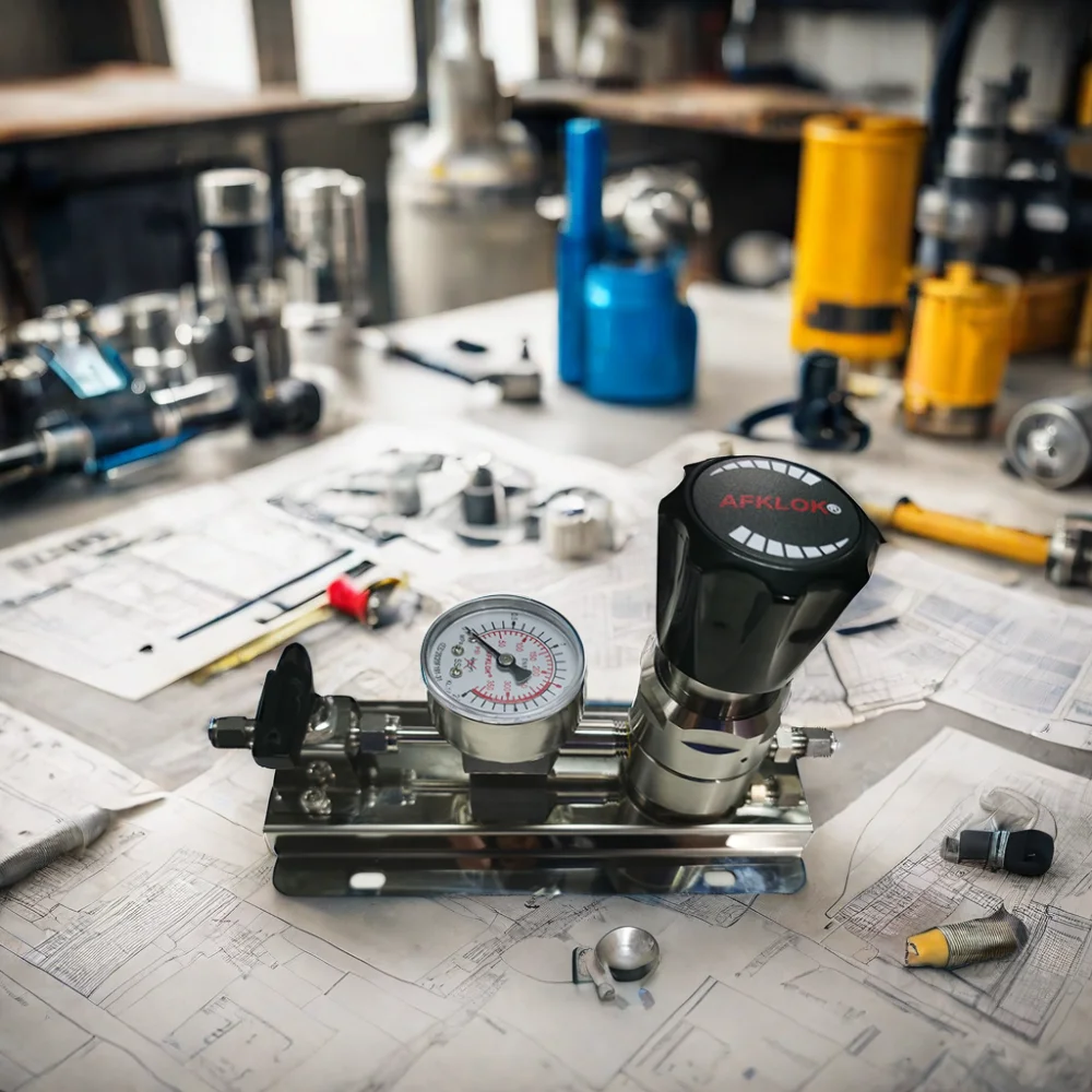 

Single Meter Nitrogen Gas Cylinder Regulator with 6mm (1/4) Clamp Panel Installation for Inlet and Outlet