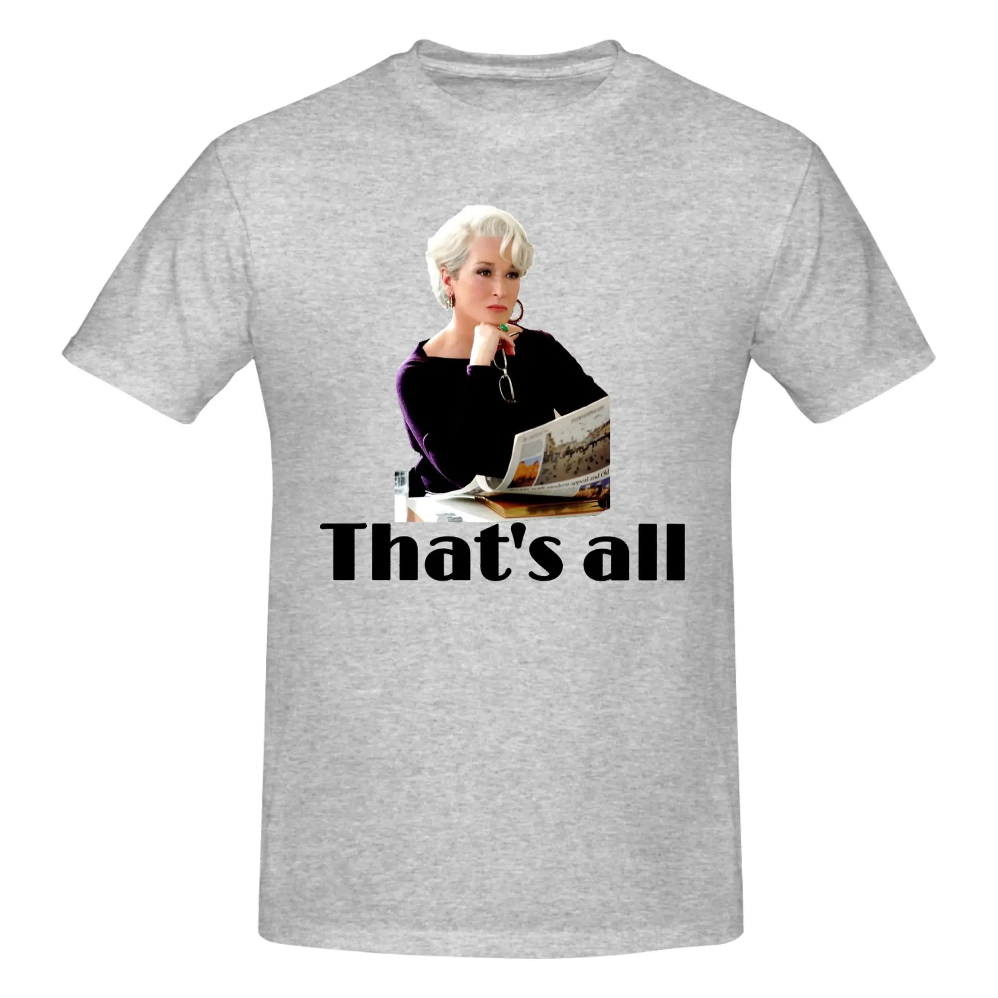 1 Piece That's All Funny Graphic 100% Cotton T-Shirt Movie Devil Wears Heels  Tops Tees For Men