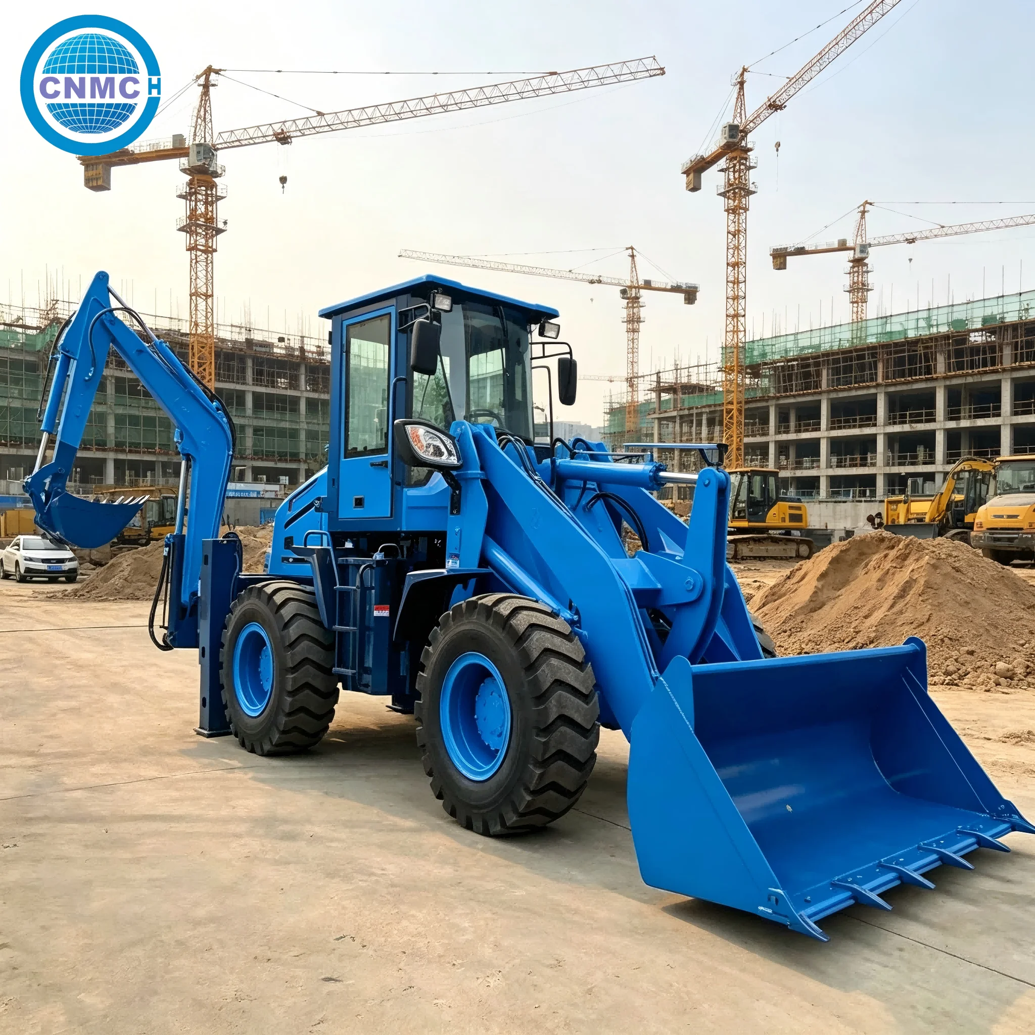 CN10-80 Wheel Excavator Loader H-frame leg 6 Ton Backhoe Excavator Digger Two-End Operation EPA CE Certified Garden Farm Use