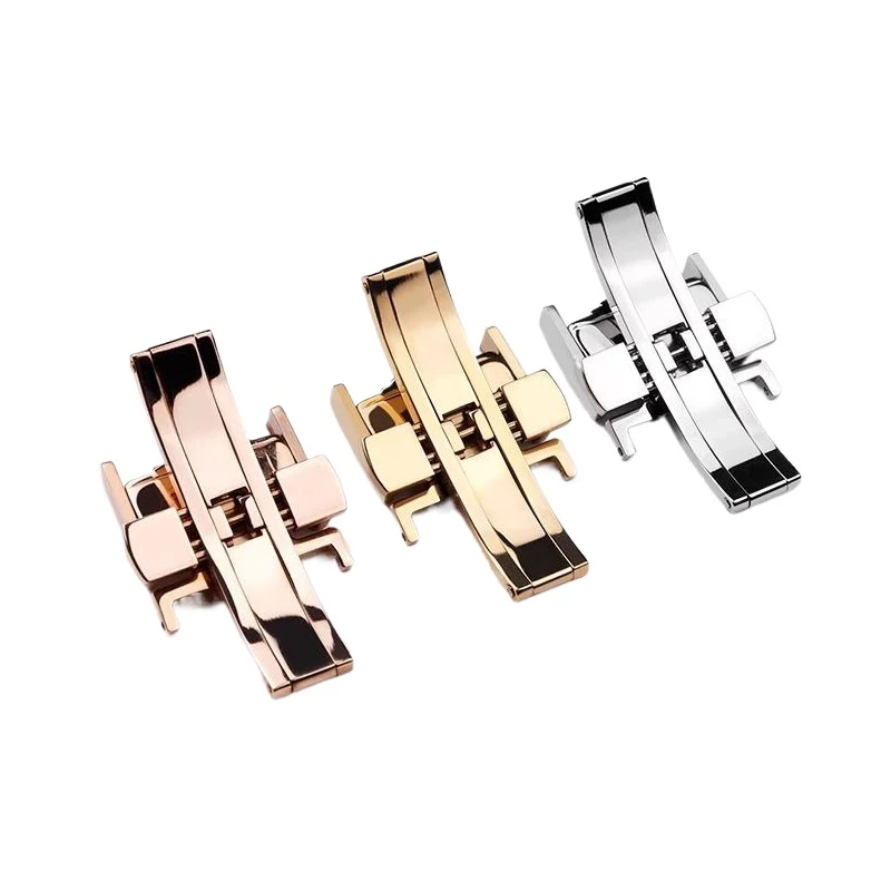 For Longines Watch Buckle Stainless Steel Butterfly Buckle Width 18mm Craftsman Moon Phase L2 Boya Kangkas Founder 14mm 16mm