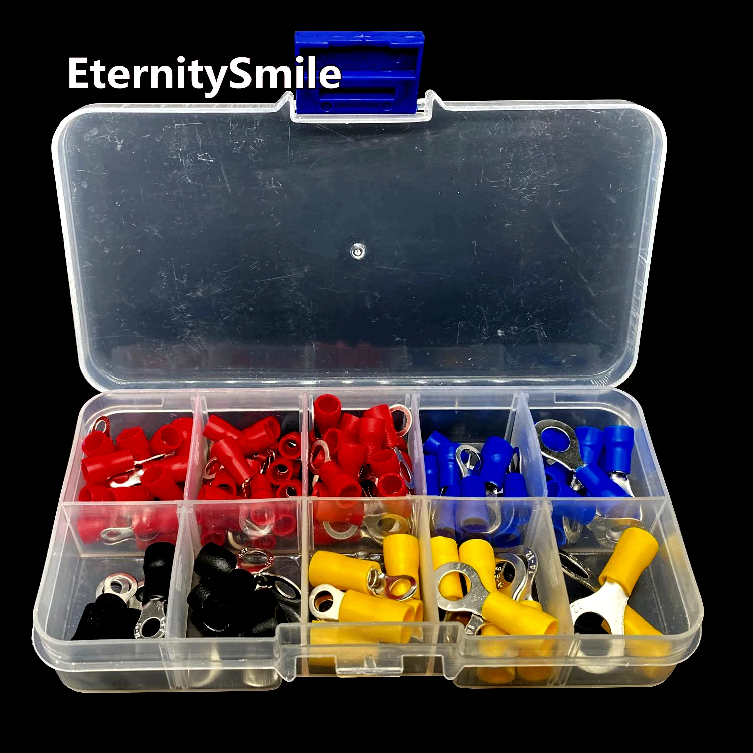 102 Stks/doos 10 Waarden Ring Geïsoleerde Koperdraad Connector Elektrische Crimp Terminal RV1.25-5.5 Kabel Draad Connector Kit